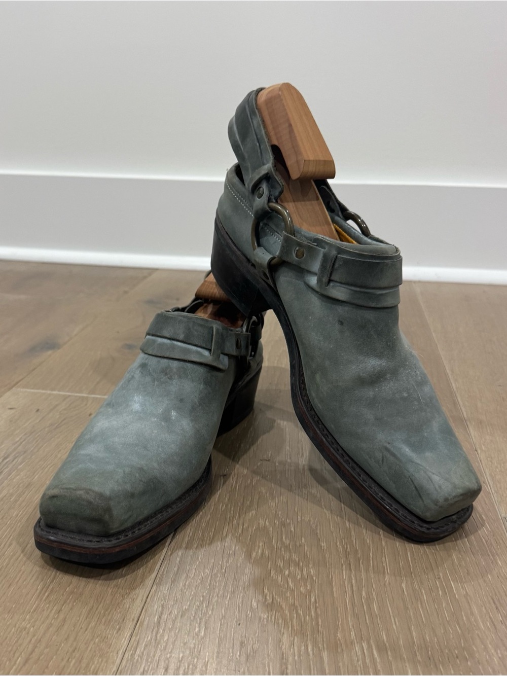 Frye Vintage Leather Ankle Booties with Strap
